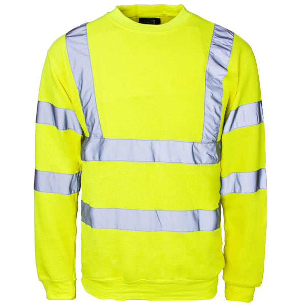 Hi Vis Yellow Crew Neck Sweatshirt