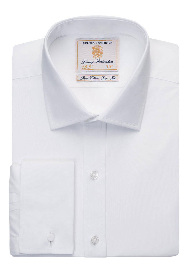 Men's Long Sleeve Slim Fit Shirt Cotton Poplin - Chelford