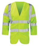 Hi Vis Yellow 3/4 Length Sleeve Jerkin - BRACER