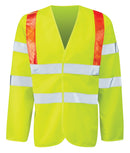 Hi Vis Yellow Jerkin With Red Braces - EPEE