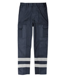 Ballistic Combat Work Trousers with Hi Vis Tapes - Long Leg