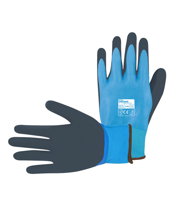 120 Fully Coated Latex Gloves - Blue/Grey
