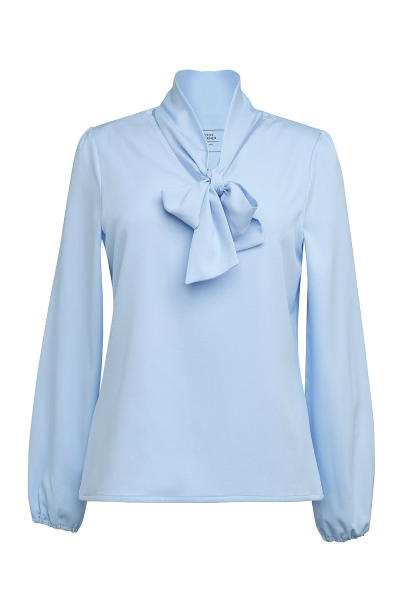 Women's Long Sleeve Pussy Bow Blouse - Andria