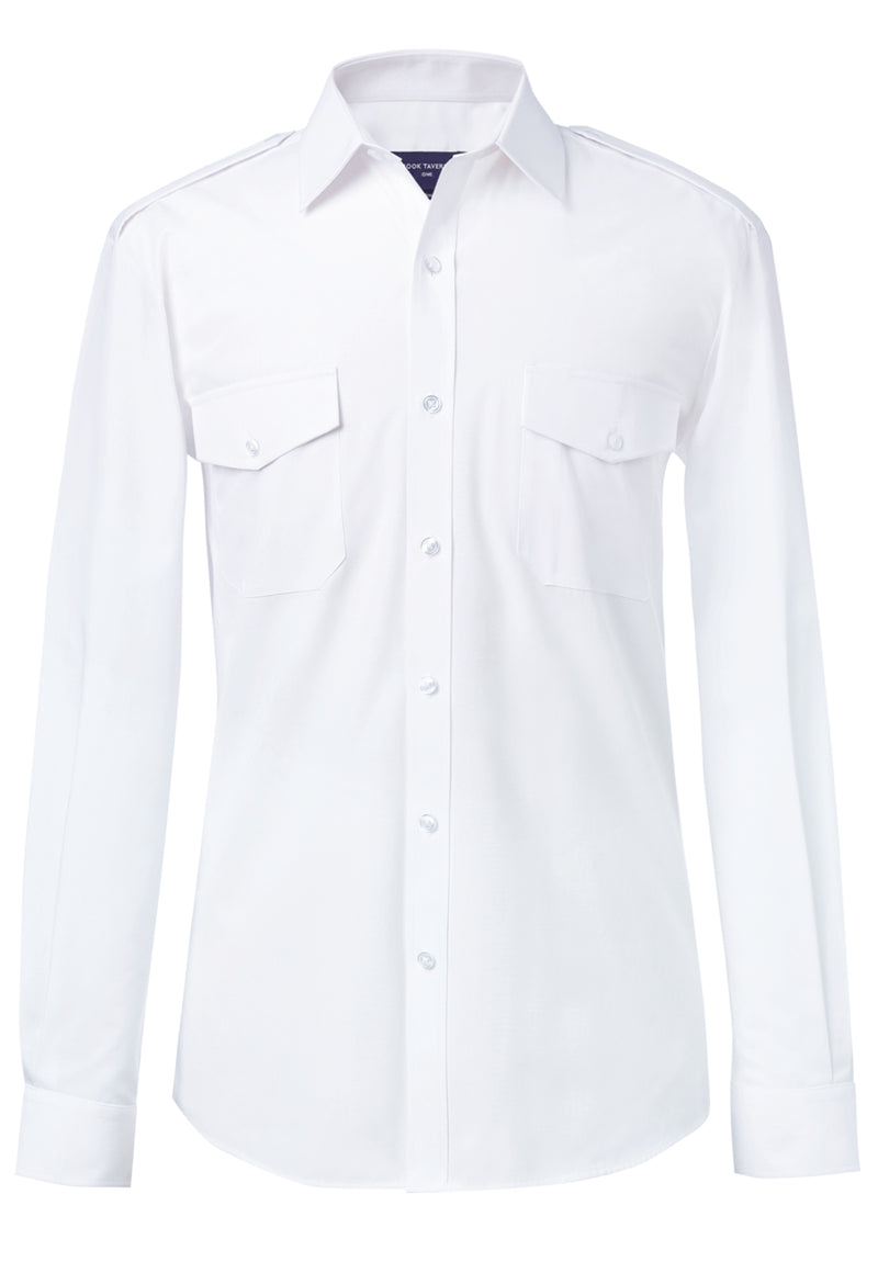 Men's Long Sleeve Slim Fit Pilot Shirt - Ares