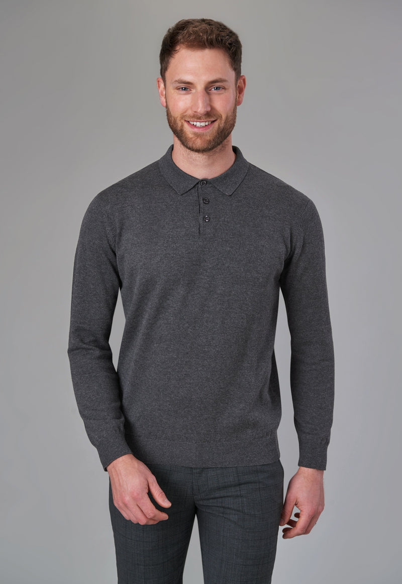 Men's Knit Polo Shirt - Casper