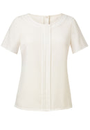 Women's Short Sleeve crepe de chine Blouse - Felina