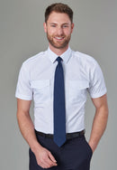 Men's Short Sleeve Slim Fit Pilot Shirt - Orion