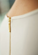 Women's Short Sleeve crepe de chine Blouse - Felina